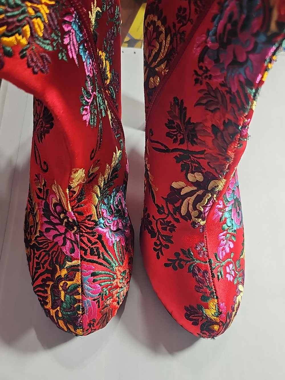 PRH Red Floral Embroidered Women's Boots -